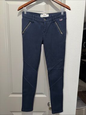 Hollister low rise navy blue skinny leggings pants 27